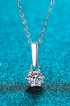 1 Carat Moissanite 925 Sterling Silver Chain-Link Necklace - Tophatter Deals