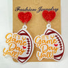 Heart Shape Sports Theme Acrylic Dangle Earrings Style A One Size Earrings - Tophatter Daily Deals