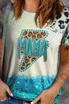 MAMA Lightning Graphic Leopard Round Neck Tee Women's T-Shirts - Tophatter Daily Deals