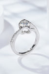 Limitless Love Platinum-Plated Moissanite Ring Moissanite - Tophatter Daily Deals