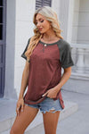 Round Neck Short Sleeve T-Shirt Women's T-Shirts - Tophatter Daily Deals