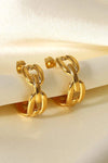 Stainless Steel C-Hoop Earrings Earrings - Tophatter Daily Deals