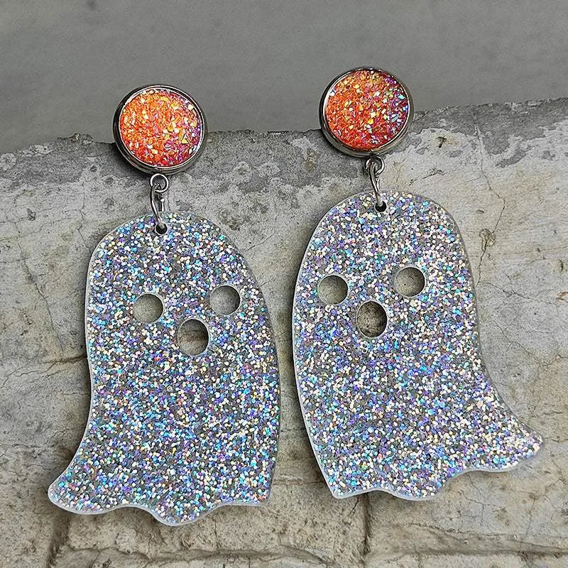 Ghost Shape Acrylic Dangle Earrings Style B One Size Earrings - Tophatter Daily Deals