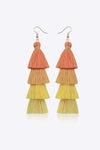 Layered Tassel Earrings Banana Yellow One Size Earrings - Tophatter Daily Deals