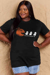 Simply Love Full Size Jack-O'-Lantern Graphic Cotton T-Shirt Women's T-Shirts - Tophatter Daily Deals