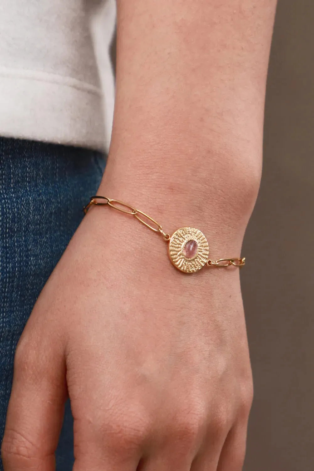 18K Gold Plated Paperclip Chain Bracelet Bracelets - Tophatter Daily Deals