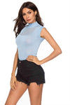 Mock Neck Knit Top Blouses - Tophatter Daily Deals