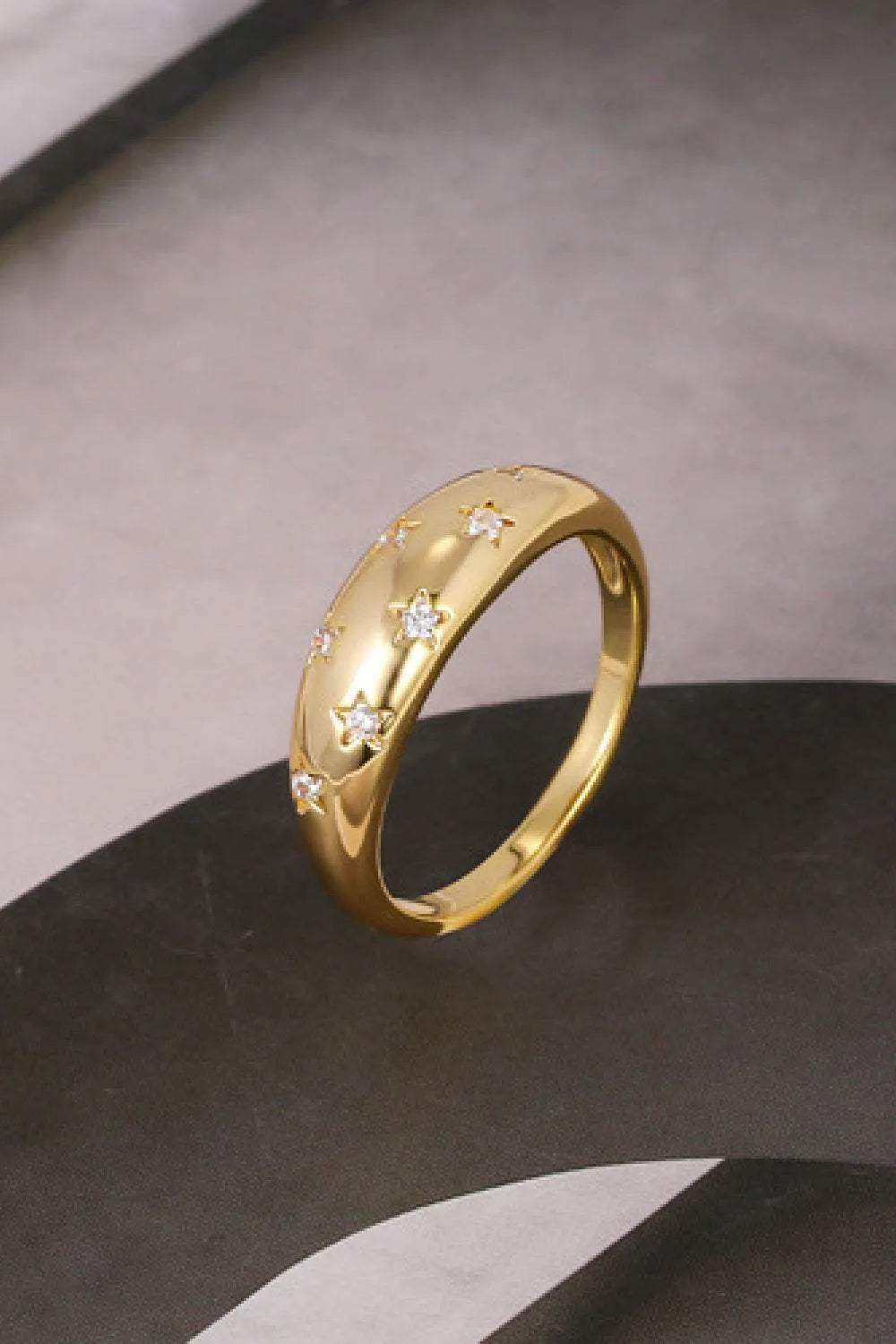 Inlaid Zircon Star Ring Rings - Tophatter Daily Deals