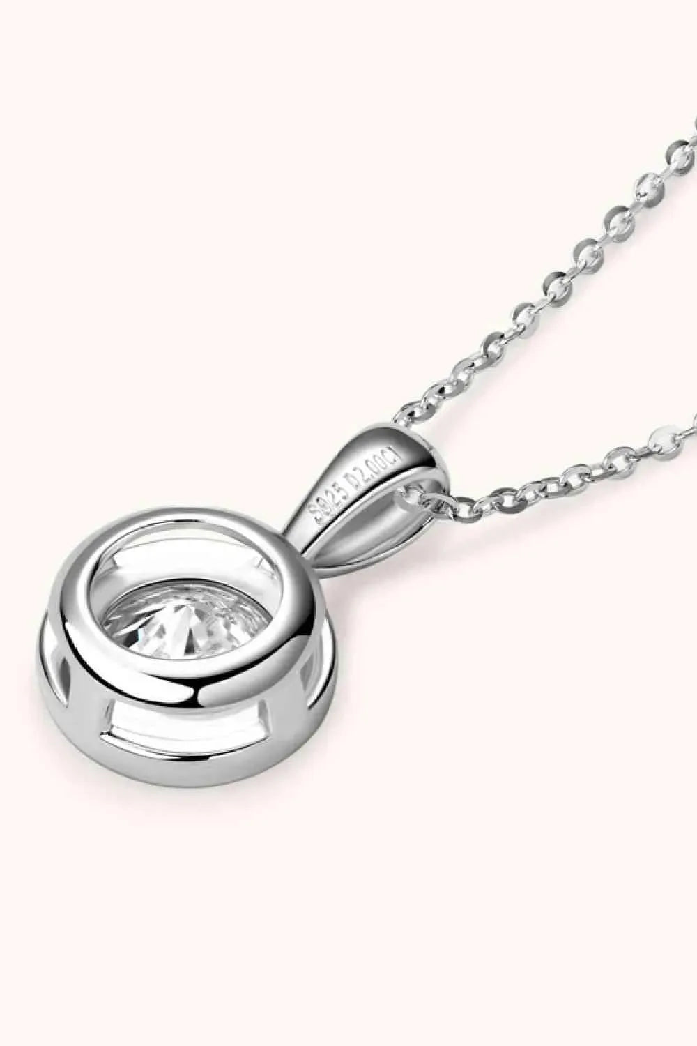 2 Carat Moissanite 925 Sterling Silver Necklace Moissanite - Tophatter Daily Deals