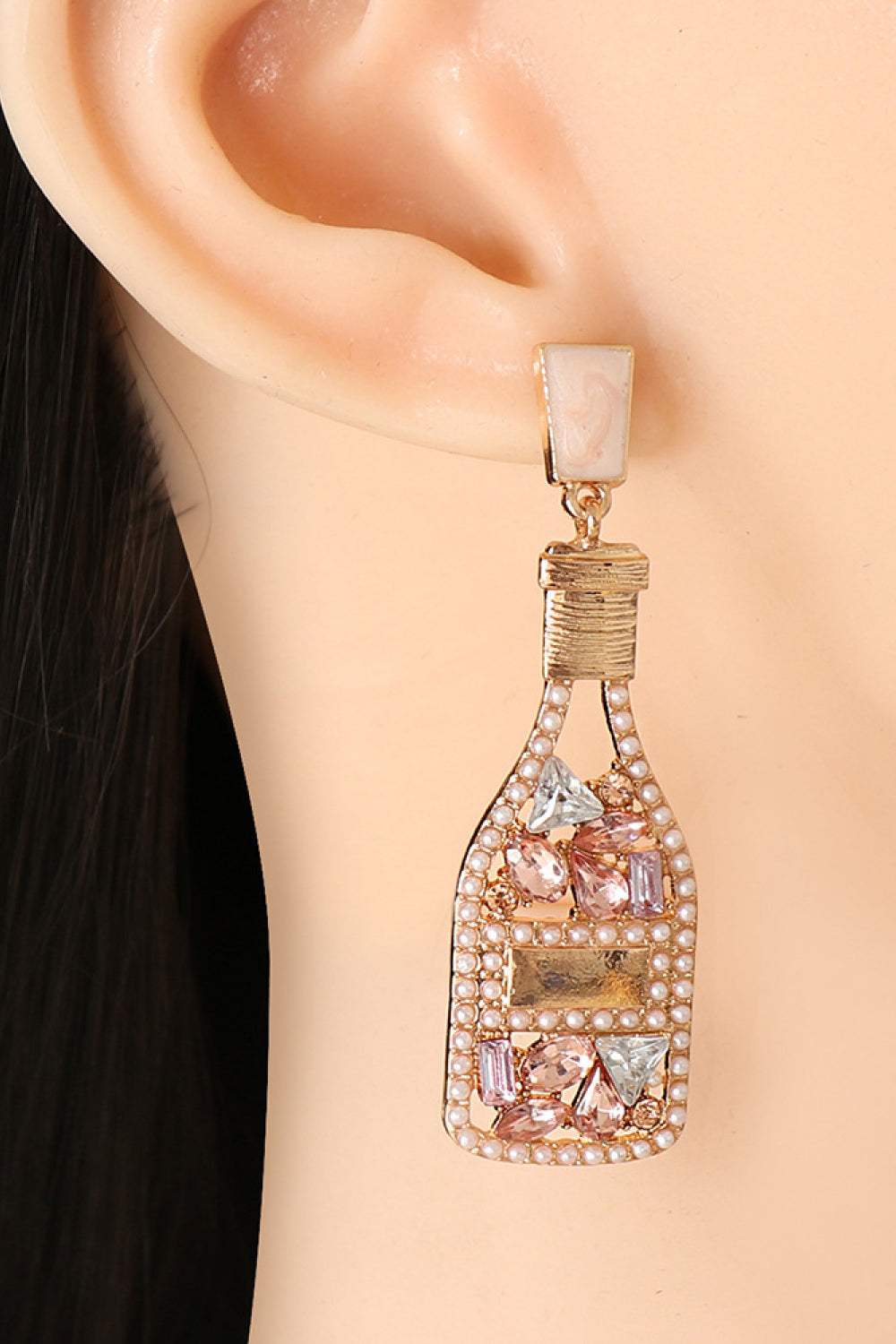 Wine Shape Zinc Alloy Acrylic Dangle Earrings Earrings - Tophatter Daily Deals