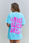 Sweet Claire "More Beach Days" Oversized Graphic T-Shirt Women's T-Shirts - Tophatter Daily Deals