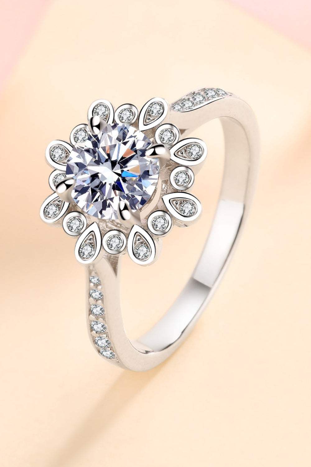 Can't Stop Your Shine 925 Sterling Silver Moissanite Ring Moissanite - Tophatter Daily Deals