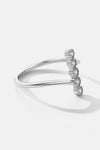 925 Sterling Silver Five Zircon Stones Ring Rings - Tophatter Daily Deals