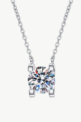 1 Carat Moissanite Chain Necklace Silver One Size Moissanite - Tophatter Daily Deals