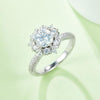 1 Carat Moissanite 925 Sterling Silver Flower Shape Ring Silver Moissanite - Tophatter Daily Deals