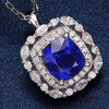 Silver-Plated Artificial Gemstone Pendant Necklace Necklaces - Tophatter Daily Deals