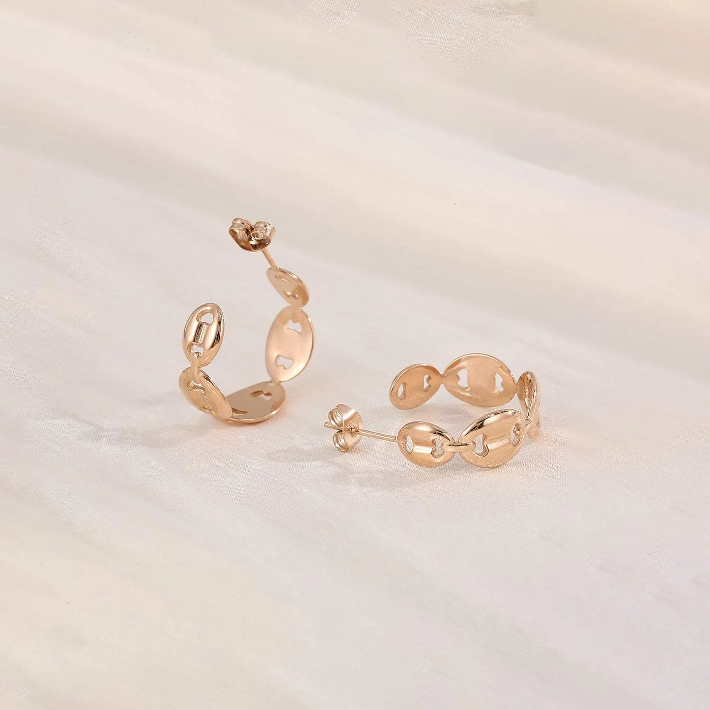Stainless Steel C-Hoop Earrings Earrings - Tophatter Daily Deals
