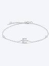 A To F Zircon 925 Sterling Silver Bracelet E-Silver One Size Bracelets - Tophatter Daily Deals