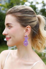 Random 2-Pair Heart and X-Shape Bead Dangle Earrings Earrings - Tophatter Daily Deals