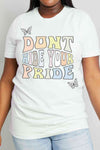 Simply Love Full Size DONT HIDE YOUR PRIDE Graphic Cotton Tee Women's T-Shirts - Tophatter Daily Deals