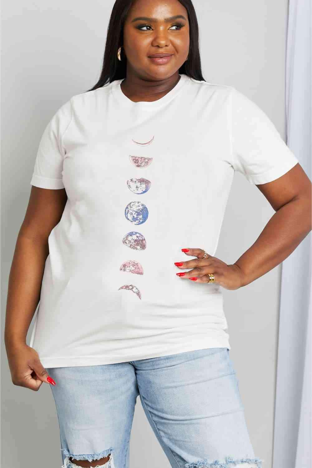 Simply Love Full Size Graphic Cotton Tee Women's T-Shirts - Tophatter Daily Deals