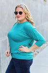 Basic Bae Full Size Round Neck Batwing Sleeve Blouse Blouses - Tophatter Daily Deals