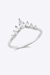 Zircon 925 Sterling Silver Ring Silver Rings - Tophatter Daily Deals