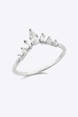 Zircon 925 Sterling Silver Ring Silver Rings - Tophatter Daily Deals
