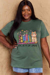 Simply Love Full Size BOOKS ARE MY LOVE LANGUAGE Graphic Cotton Tee Women's T-Shirts - Tophatter Daily Deals