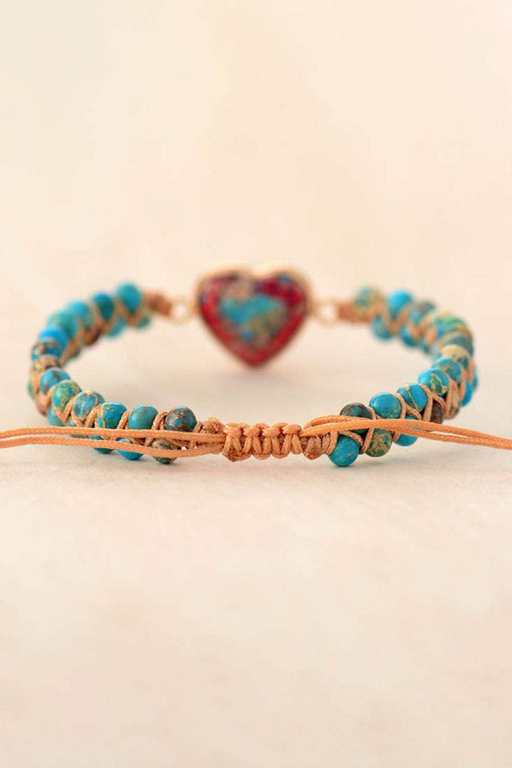 Handmade Heart Shape Natural Stone Bracelet Bracelets - Tophatter Daily Deals