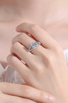 Stylish Moissanite Sterling Silver Ring Moissanite - Tophatter Daily Deals