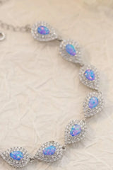 925 Sterling Silver Opal Bracelet Opal - Tophatter Daily Deals