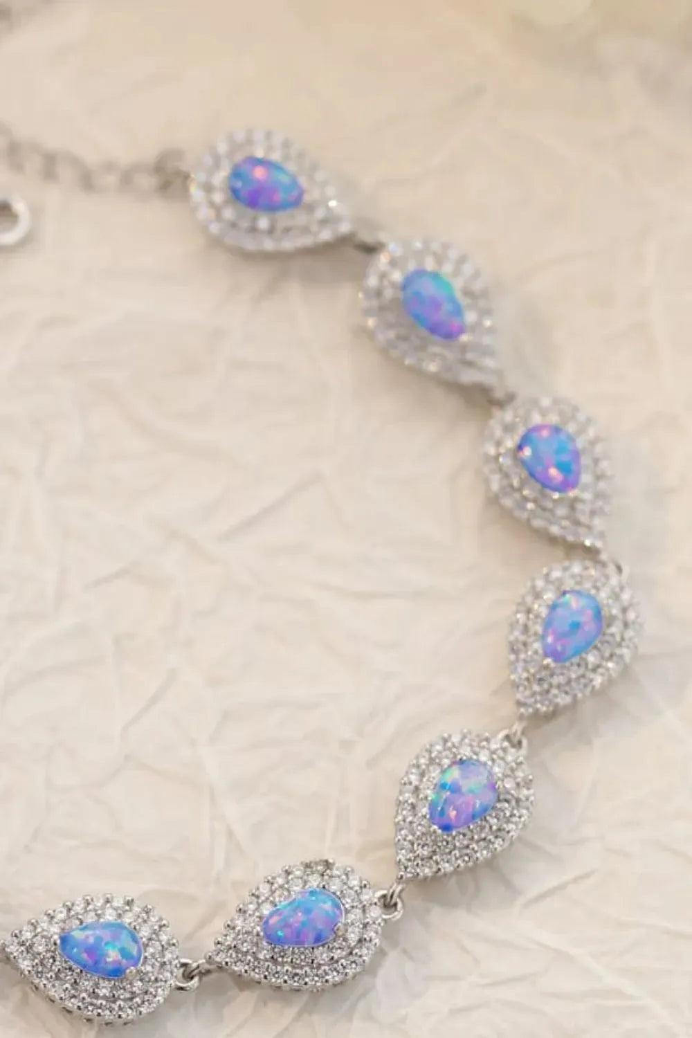 925 Sterling Silver Opal Bracelet Opal - Tophatter Daily Deals