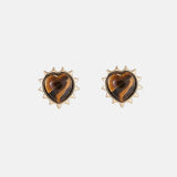 Heart & Geometric Alloy Earrings Style D One Size Earrings - Tophatter Daily Deals