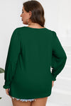 Plus Size Square Neck Lantern Sleeve T-Shirt Women's T-Shirts - Tophatter Daily Deals