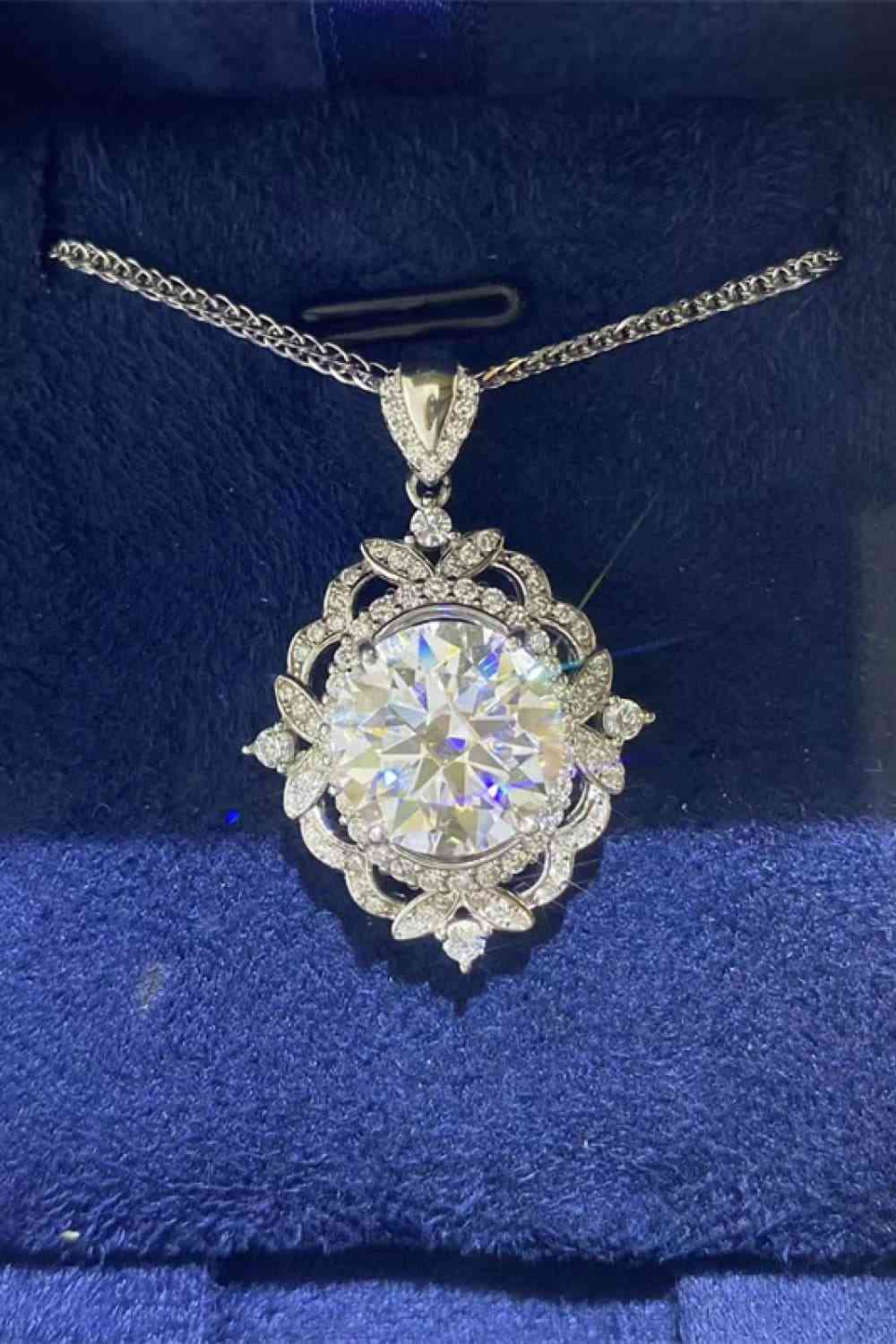 5 Carat Moissanite 925 Sterling Silver Necklace Moissanite - Tophatter Daily Deals