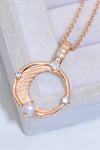 Inlaid Zircon and Natural Moonstone Pendant Necklace Moonstone - Tophatter Daily Deals