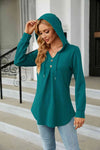 Long Sleeve Hooded Blouse Blouses - Tophatter Daily Deals