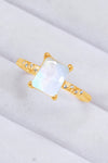 Square Moonstone Ring - Tophatter Deals