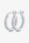 Adored Moissanite 925 Sterling Silver Earrings Silver One Size Moissanite - Tophatter Daily Deals