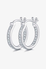 Adored Moissanite 925 Sterling Silver Earrings Silver One Size Moissanite - Tophatter Daily Deals