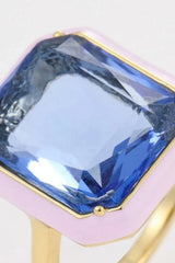 5-Piece Wholesale Glass Stone Contrast Ring Rings - Tophatter Daily Deals