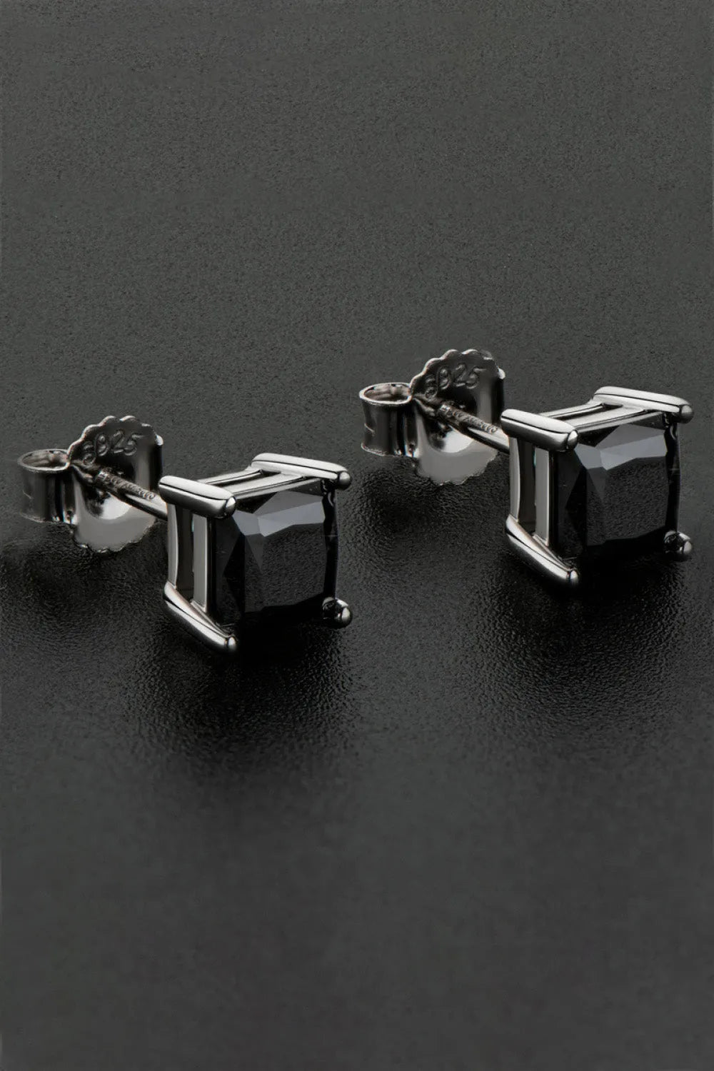 925 Sterling Silver Square Moissanite Stud Earrings Moissanite - Tophatter Daily Deals