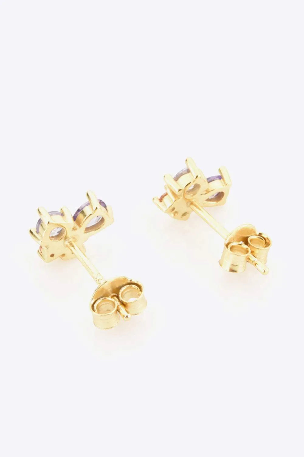 Multicolored Zircon 925 Sterling Silver Stud Earrings Earrings - Tophatter Daily Deals