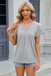 V-Neck Short Sleeve T-Shirt Women's T-Shirts - Tophatter Daily Deals