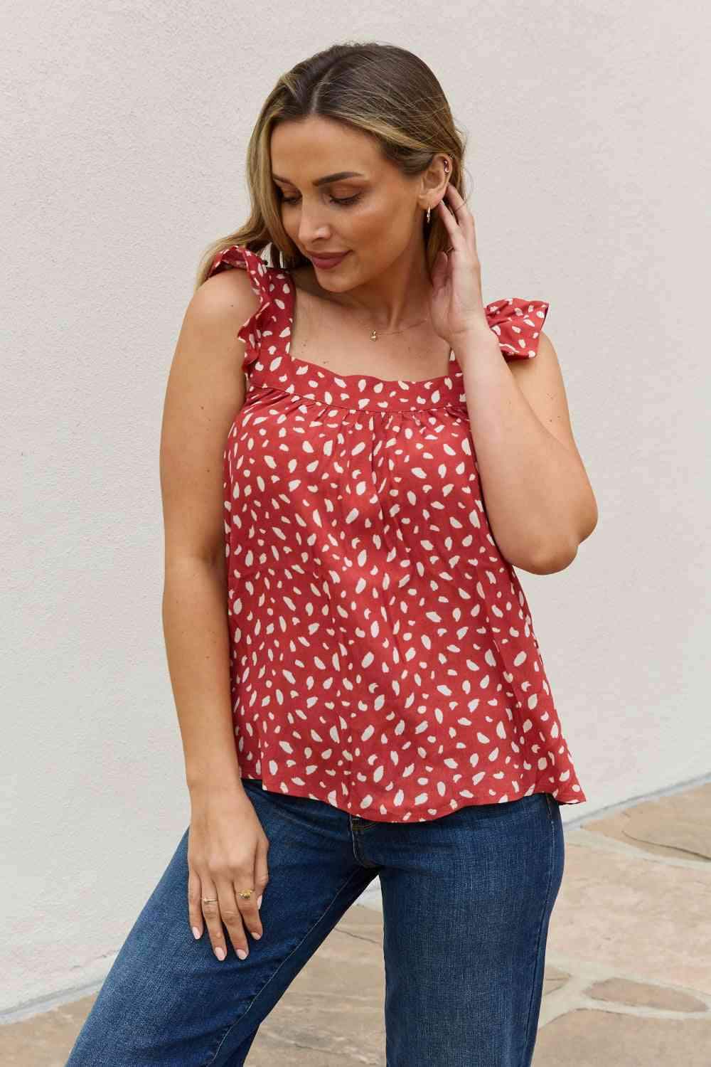 Be Stage Full Size Woven Top in Brick Blouses - Tophatter Daily Deals