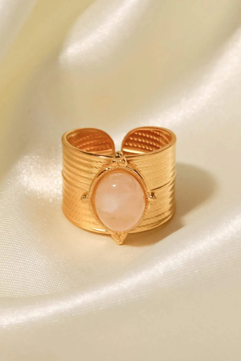 18K Gold-Plated Wide Open Ring Rings - Tophatter Daily Deals