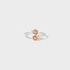 Rose Shape Inlaid Zircon Bypass Ring Silver Rings - Tophatter Daily Deals