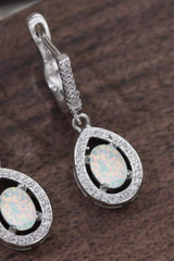 Opal Pear Shaped Drop Earrings Opal - Tophatter Daily Deals