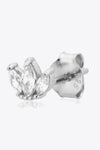 925 Sterling Silver Zircon Decor Stud Earrings Earrings - Tophatter Daily Deals